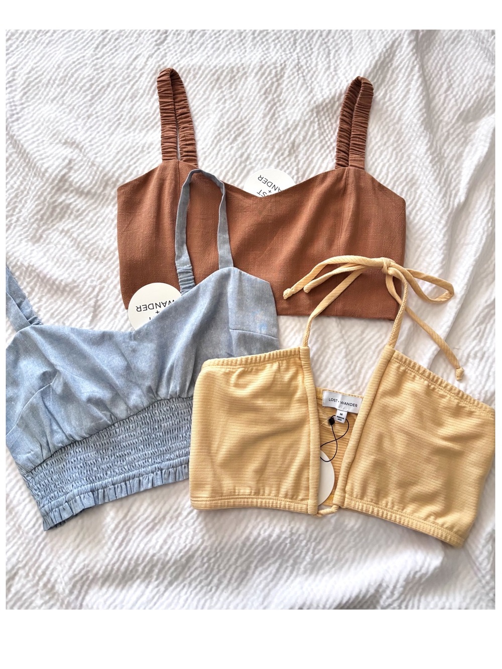 Lost + Wander Cropped Bralette Tops